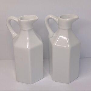 Set of TWO 2 vintage Xcell Ceraminc Stoneware Mini Pitchers
